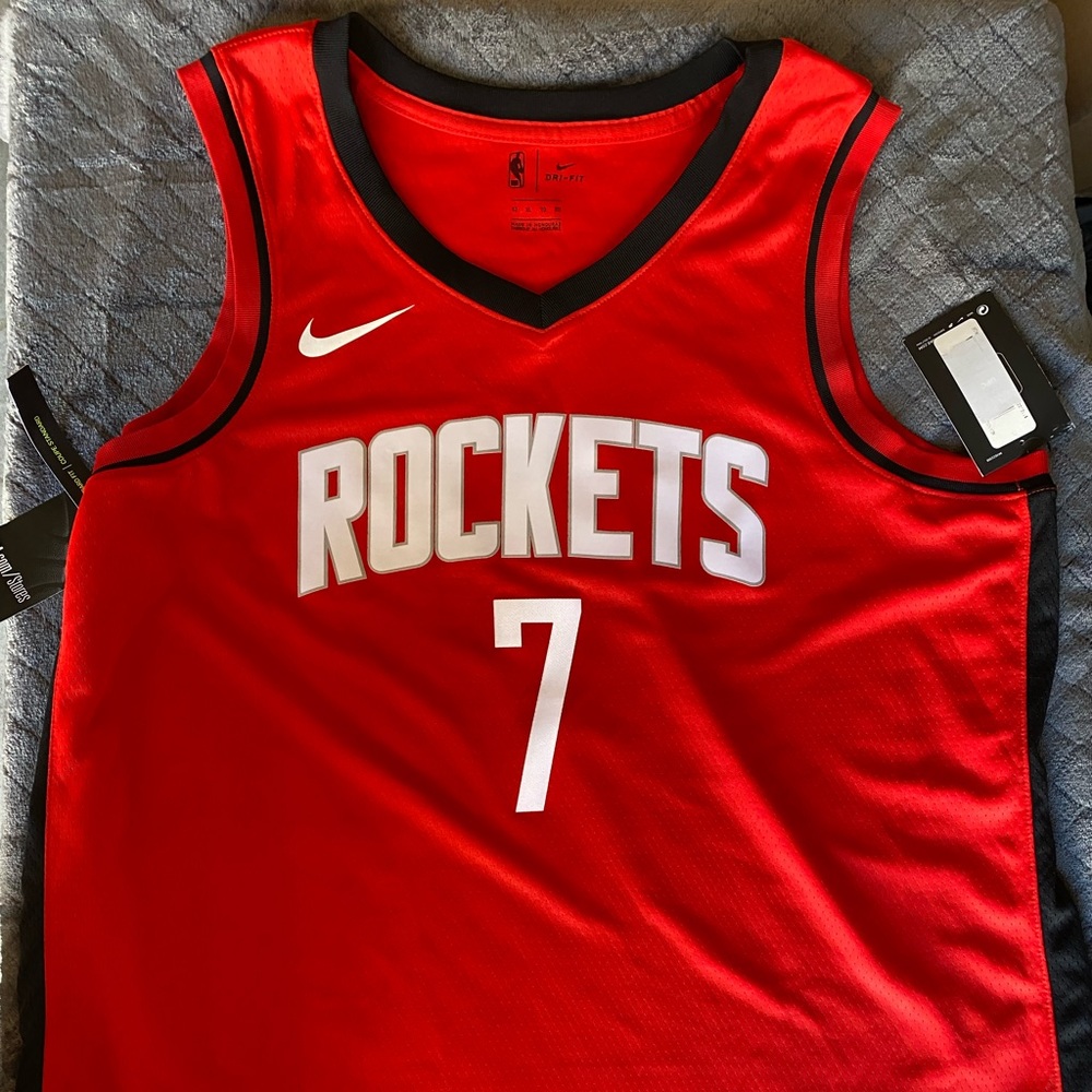 Mens New With Tags Xl Nike Red & Black Houston Rockets NBA Jersey